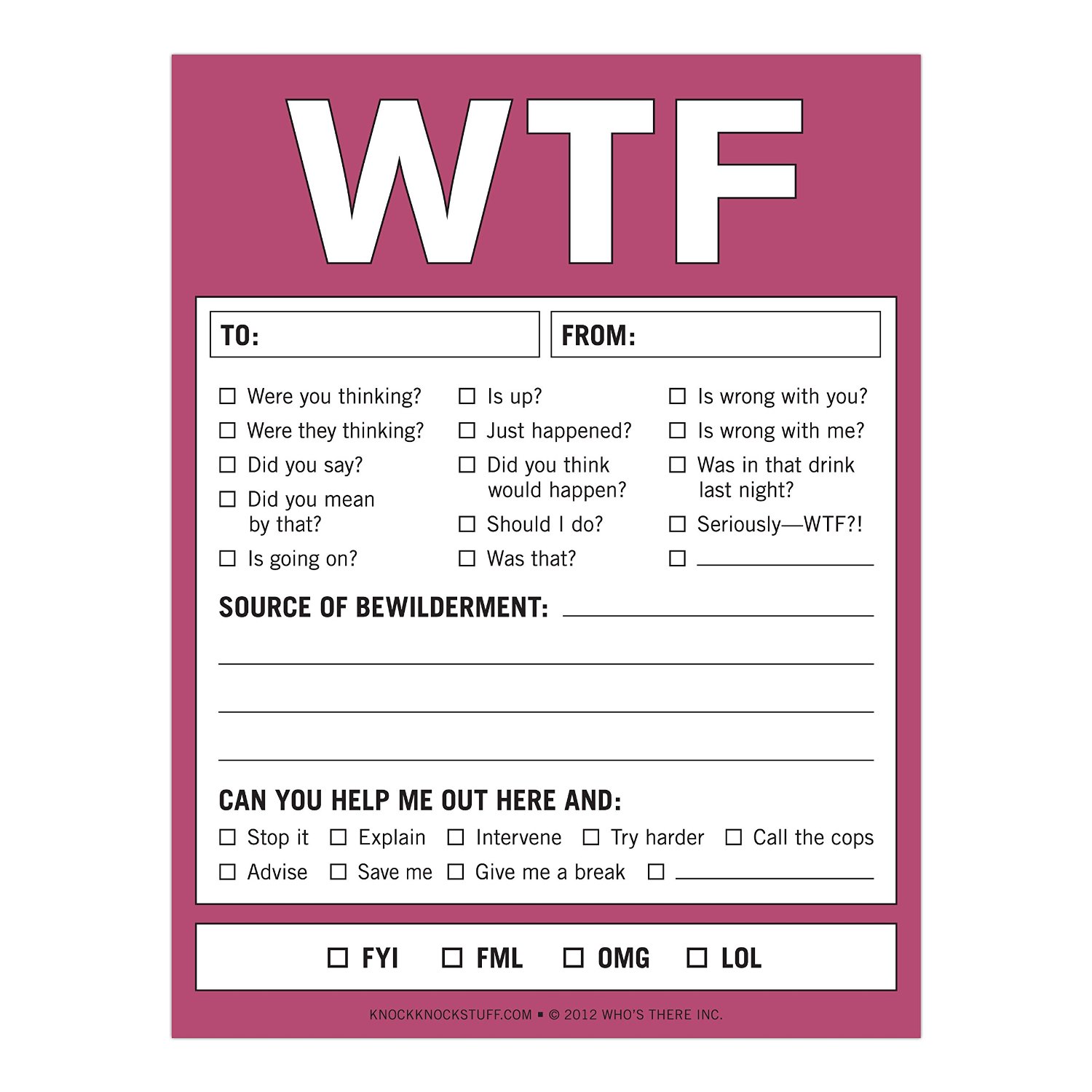 WTF Office notepad