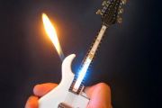 Mini White Guitar Lighter